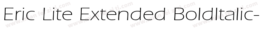 Eric Lite Extended BoldItalic字体转换